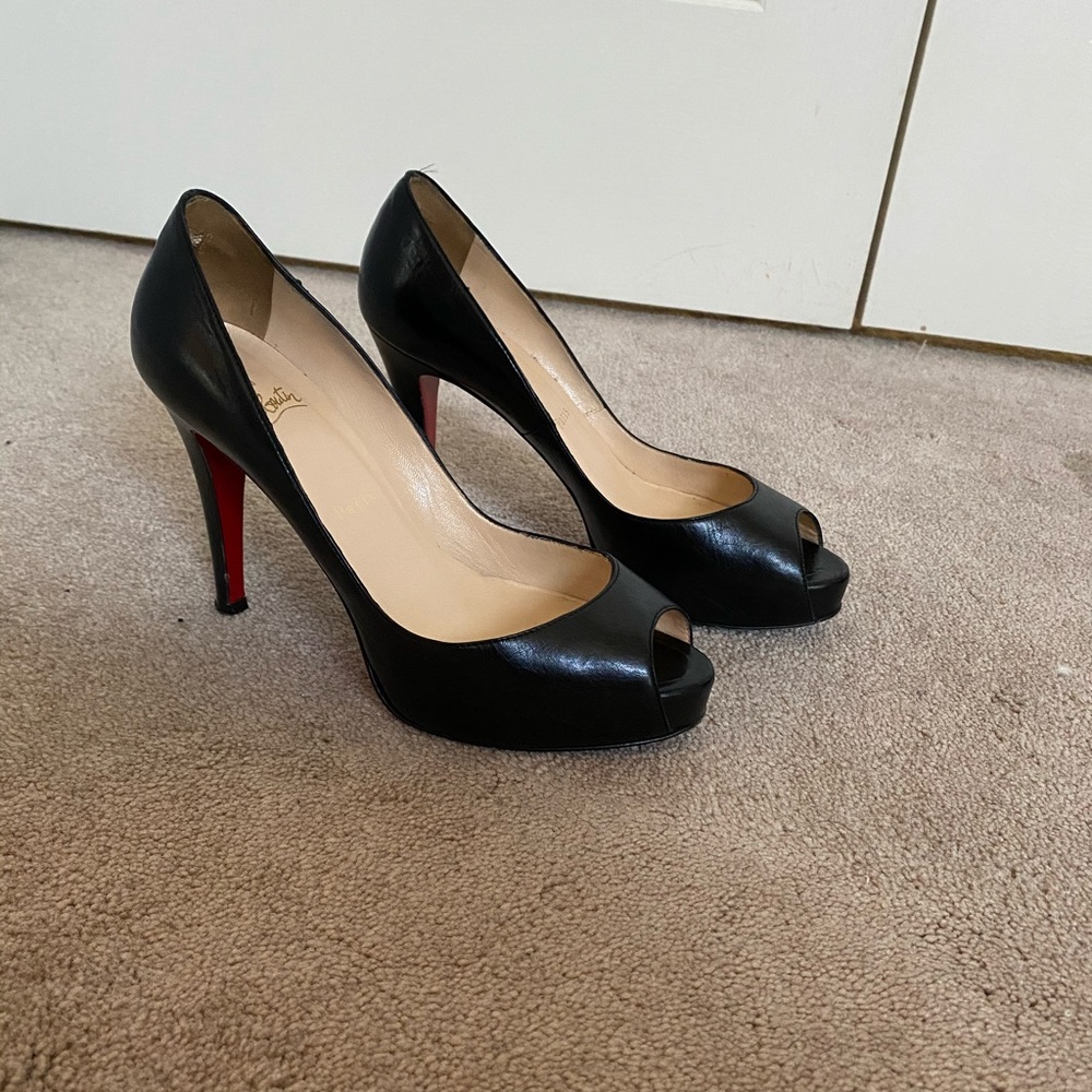 Christian Louboutin peep toe pumps